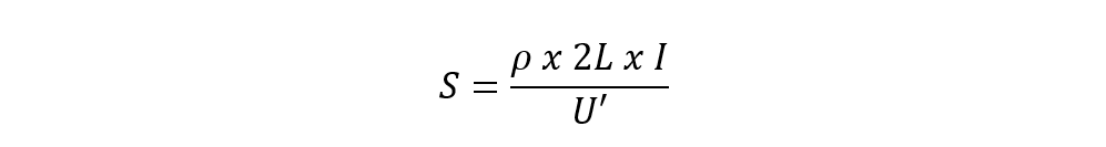 Cable cross-section calculation